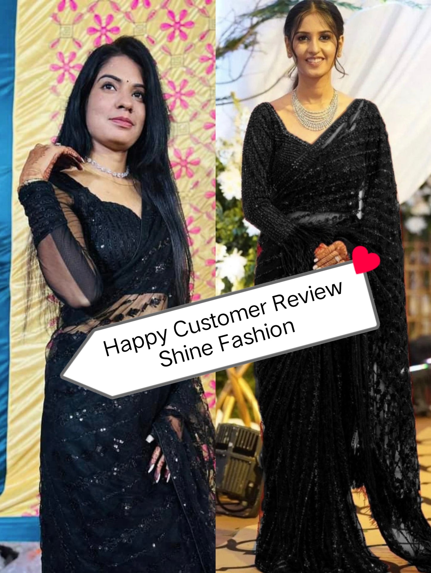 Net Sequence Embroidery Worked Saree With Heavy Blouse