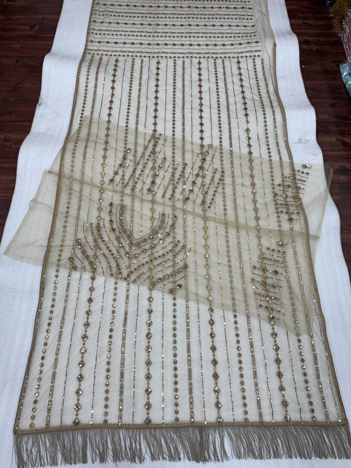 Soft Net Sequence Worked Fancy Saree With Designer Blouse