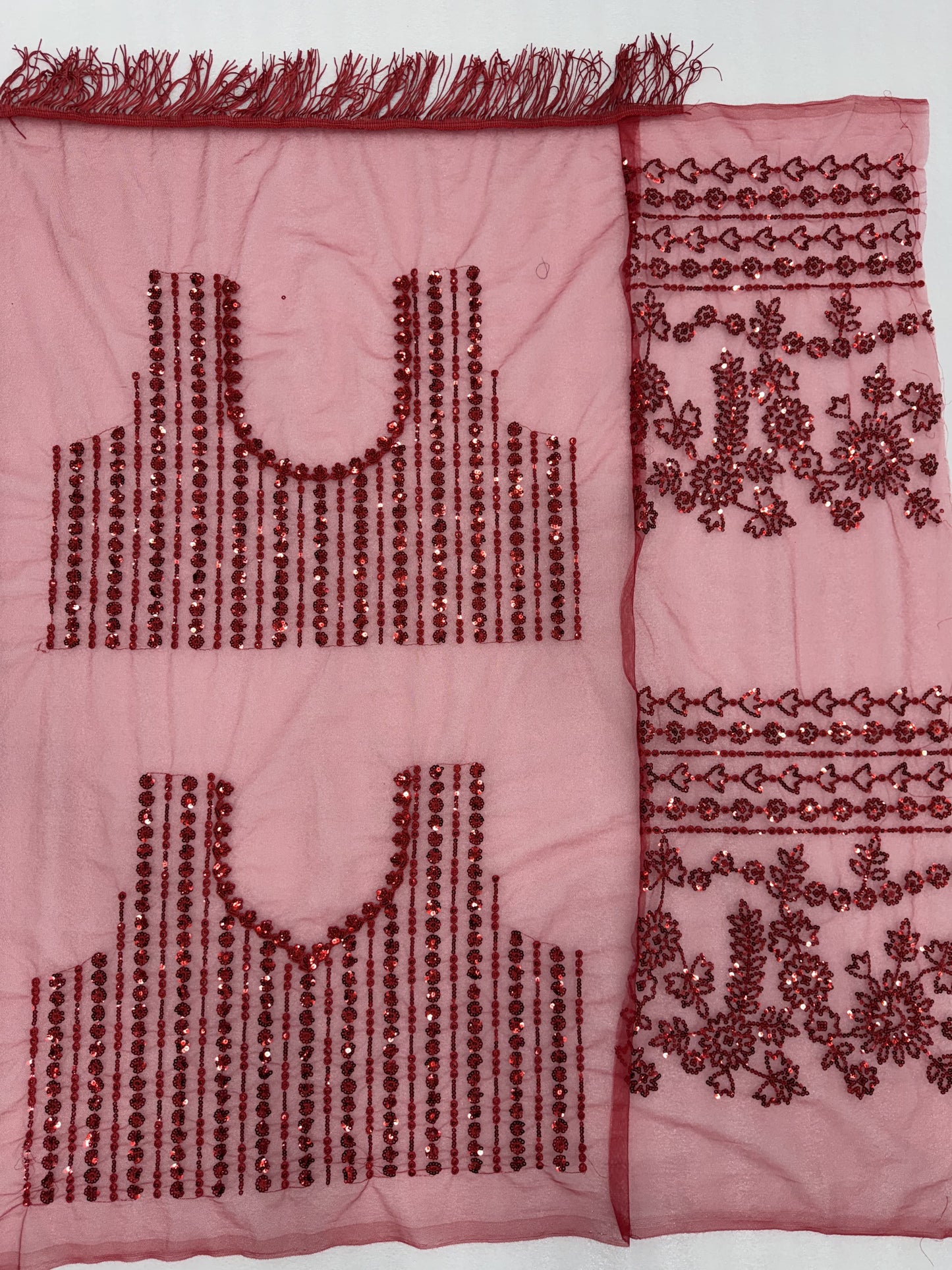 Elegant Soft Net Sequence Embroidery Worked Saree With Designer Blouse