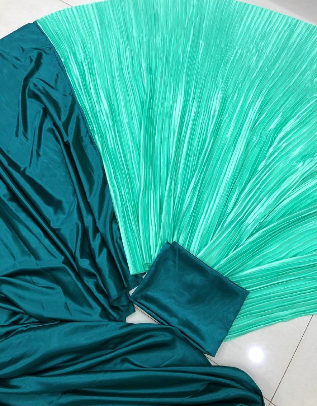 Heavy Satin Silk Party Wear Plating Saree With Silk Blouse