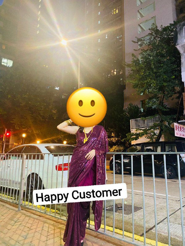 Heavy Georgette Embroidary Sequence Worked Party Wear Saree With Beautiful Sequence Worked Blouse