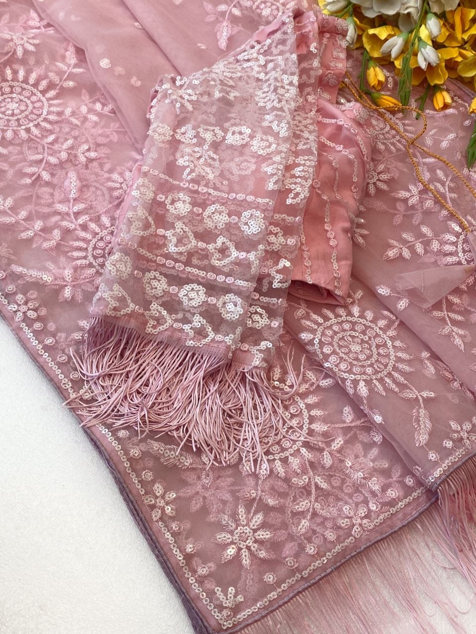 Heavy Embroidered Sequins Saree with Designer Blouse – Party Wear Special