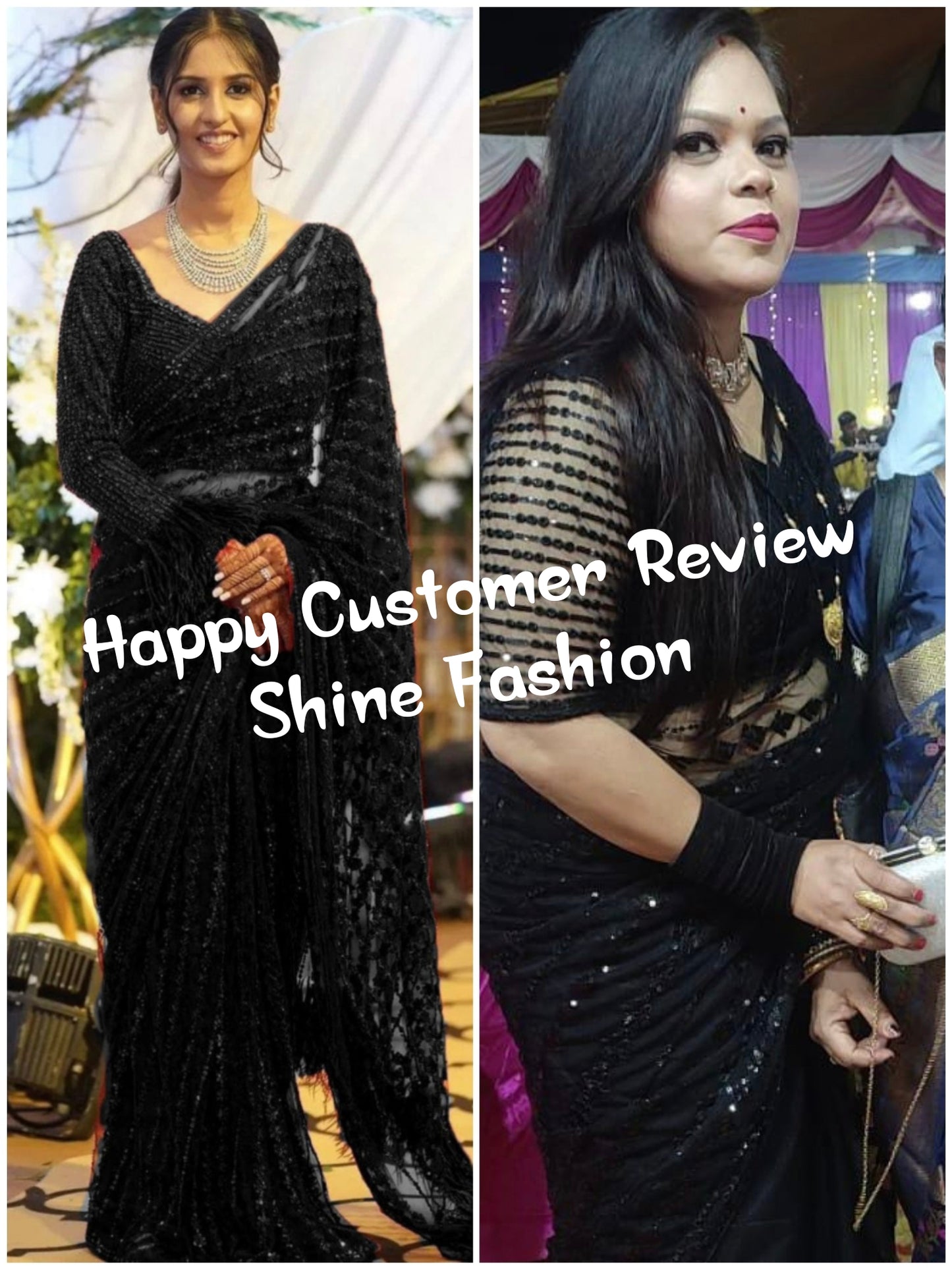 Net Sequence Embroidery Worked Saree With Heavy Blouse