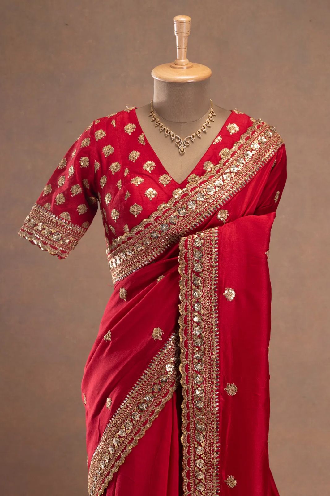 Luxury Jalpari Silk Saree with Intricate Thread & Sequence Work