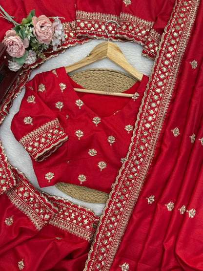 Luxury Jalpari Silk Saree with Intricate Thread & Sequence Work