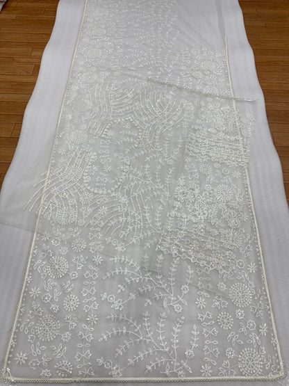 Premium Heavy Mono Net Saree with 5mm Multi Sequins Embroidery