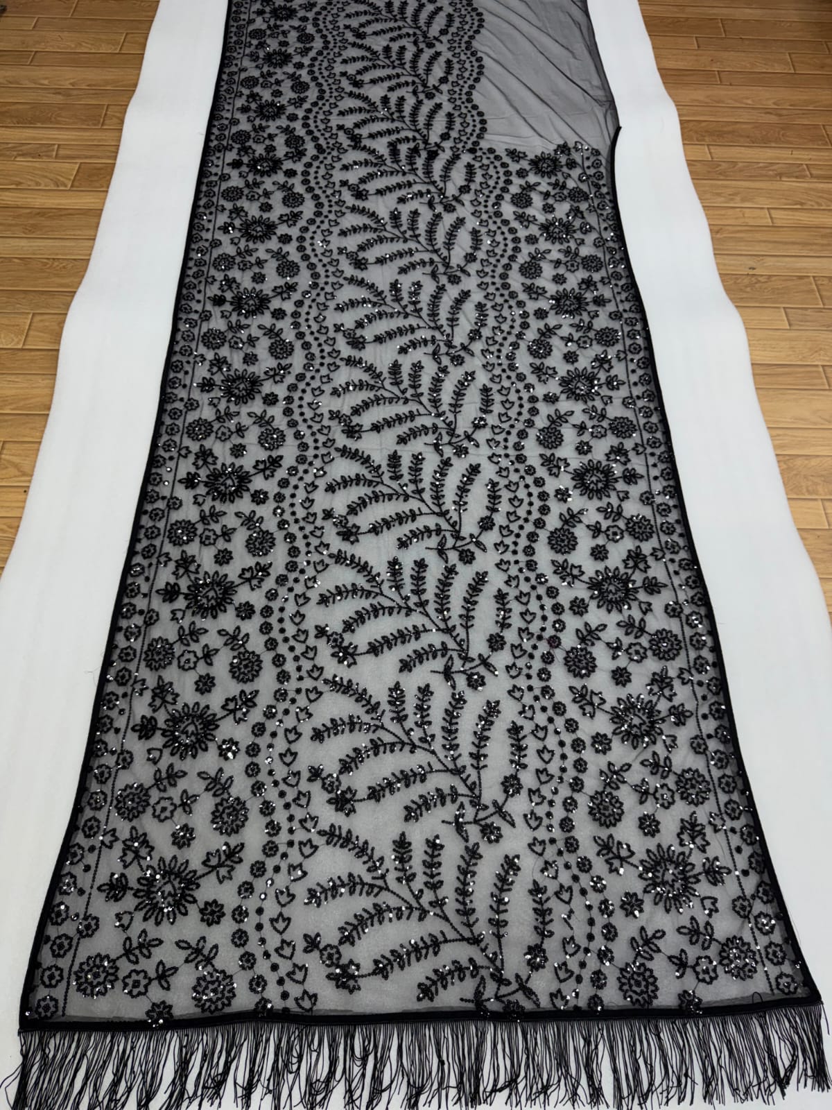Bollywood-Inspired Premium Butterfly Net Saree with Heavy Sequins Embroidery Designer Blouse
