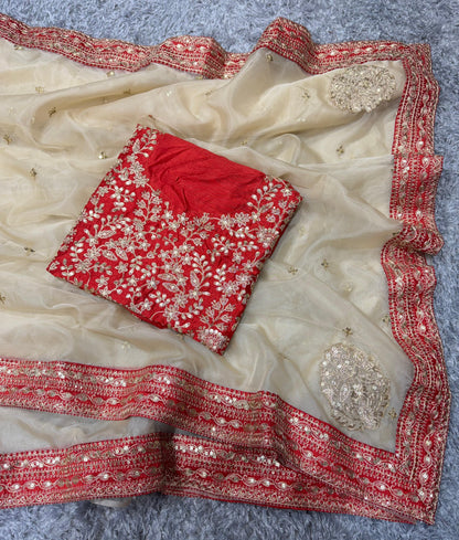 Premium Designer Organza Saree – Elegant Festive Collection