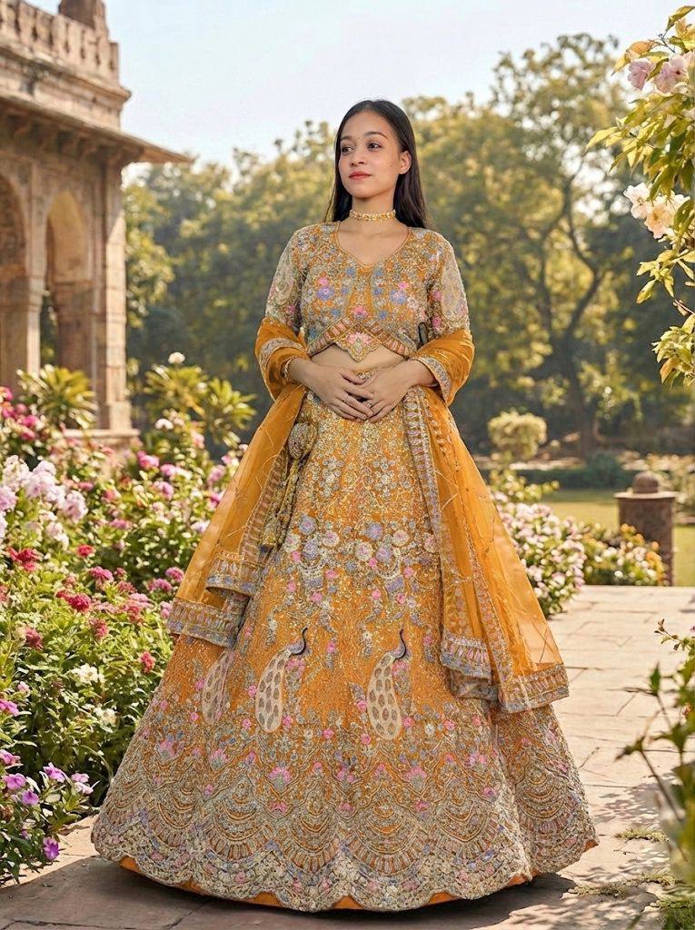 Royal Coding Sequins Butterfly Net Lehenga Choli