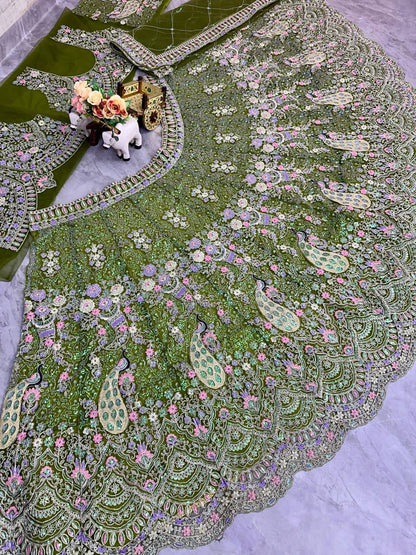 Royal Coding Sequins Butterfly Net Lehenga Choli