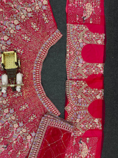 Wedding Special Premium  Butterfly Net Lehenga Choli Set