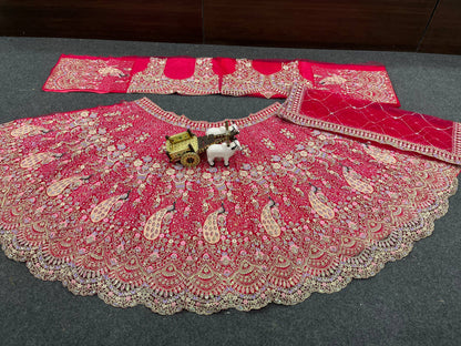 Wedding Special Premium  Butterfly Net Lehenga Choli Set