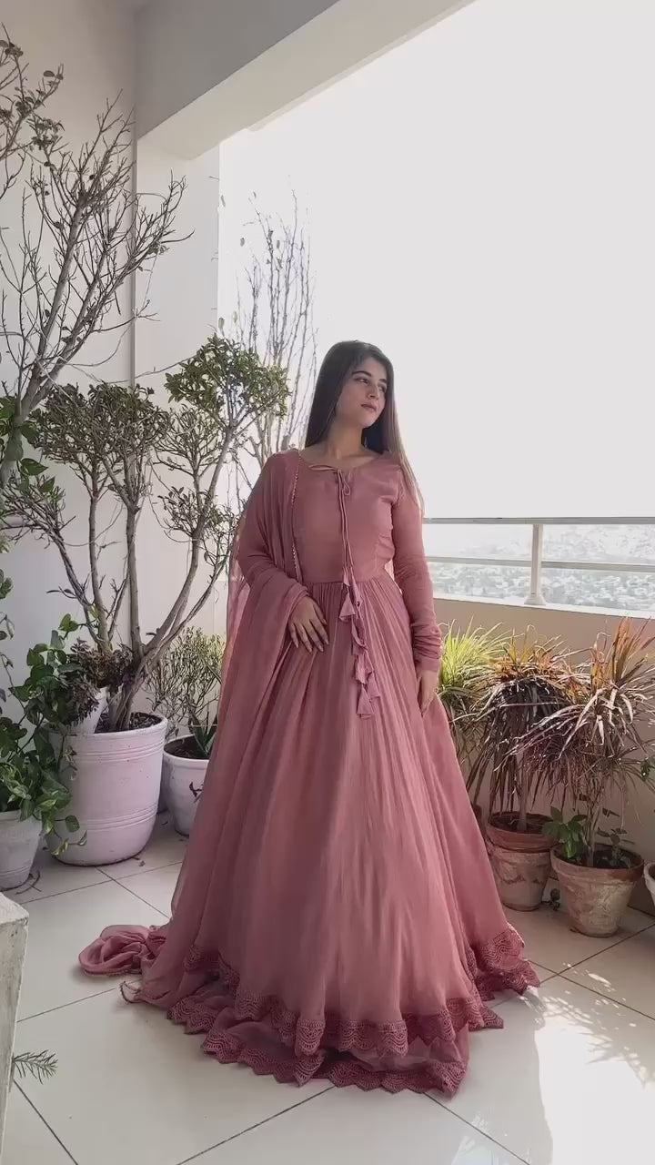Beige Silk Designer Anarkali Salwar Suit 271155