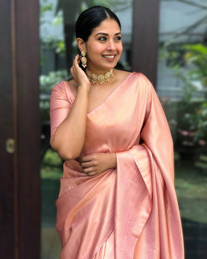 Silk Banarashi Silk Weving Wedding Wear Saree With Rich Look Blouse