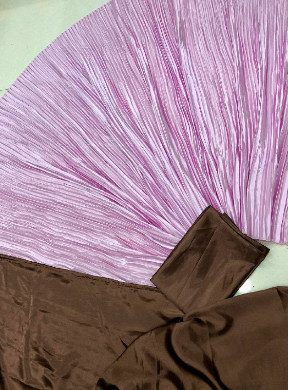 Heavy Satin Silk Party Wear Plating Saree With Silk Blouse