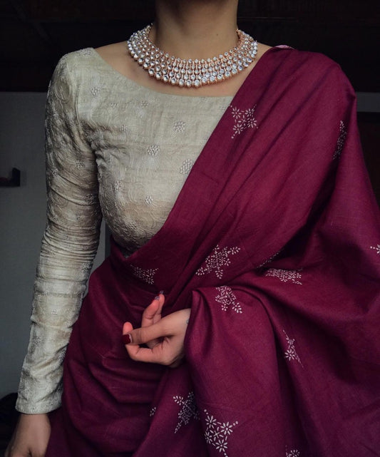 Natural Silk Original Digital Print Saree With Satin Silk Embroidary Worked Blouse
